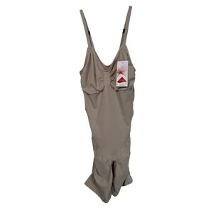 NWT Lycra Fiber Plus Size 4X/5X Seamless Full Body Shapewear Romper Beige Nude